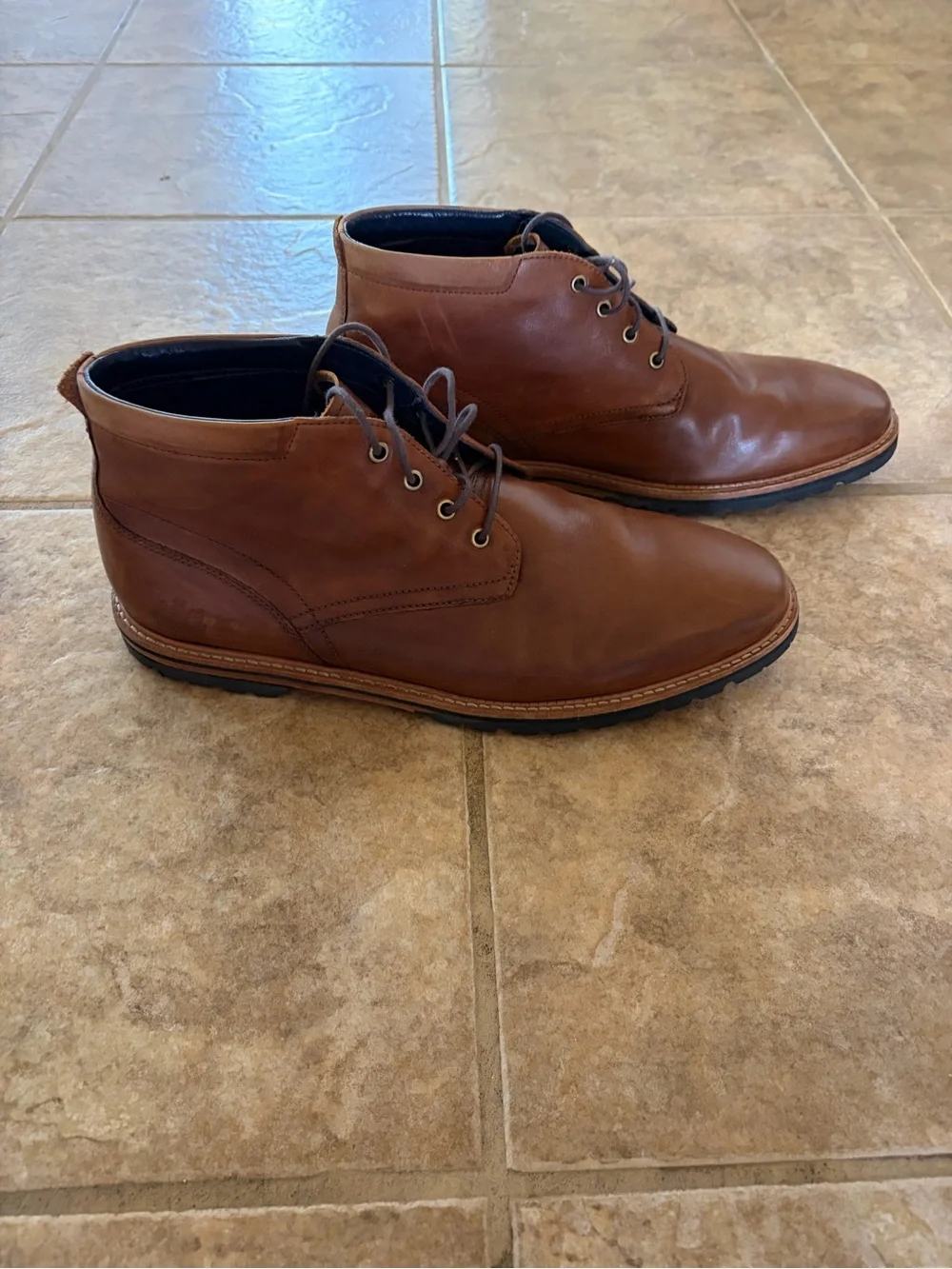 Cole Haan Men's Raymond Grand Brown Leather Chukka Boots, SZ 11.5, Like New